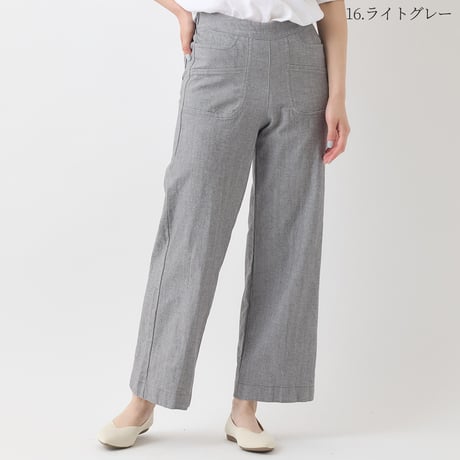 デザインポケットワイドパンツ[31917157]natural mist