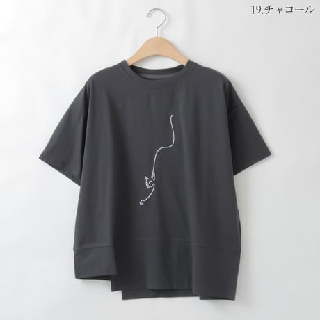 キャット刺繍Tシャツ

[22031310]vivid