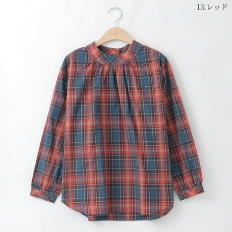 チェックギャザーブラウス

[41413582]natural mist