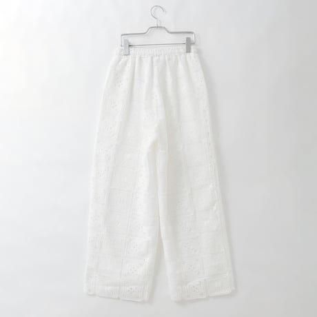 レースモチーフワイドパンツ[99947037]オンライン限定