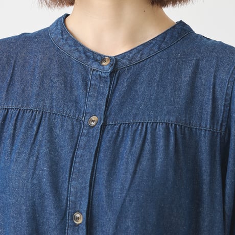 ティアードデニムシャツワンピース[41416129]natural mist