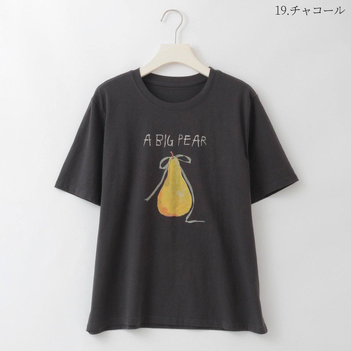PEARプリントベーシックTシャツ [22011532]natural mist | nat