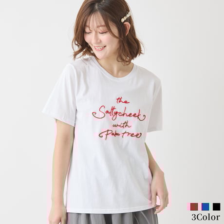 モール刺繍コットンTシャツ[14951059]&Noel