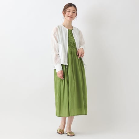 立体タックノースリーブワンピース[61716250]natural mist