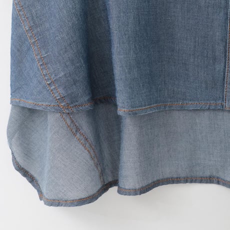 【洗える】デニムシアーオーバーシルエットブラウス

[71213792]natural mist