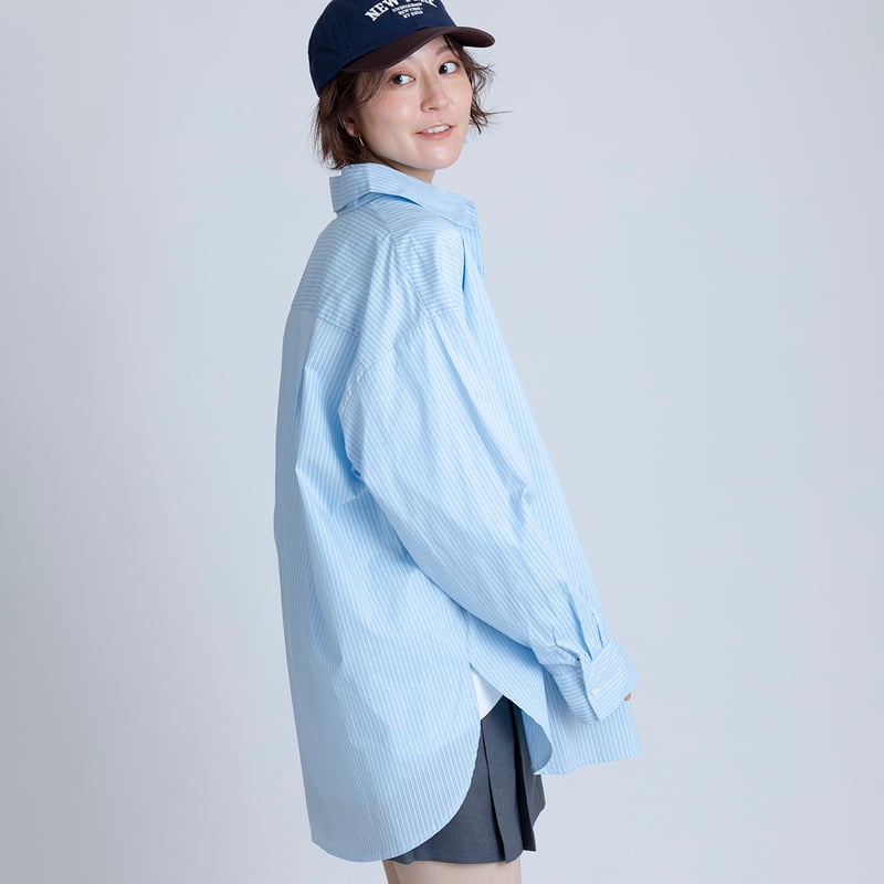 ストライプオーバーシャツ[15843027]オンライン限定 | natural mist Class