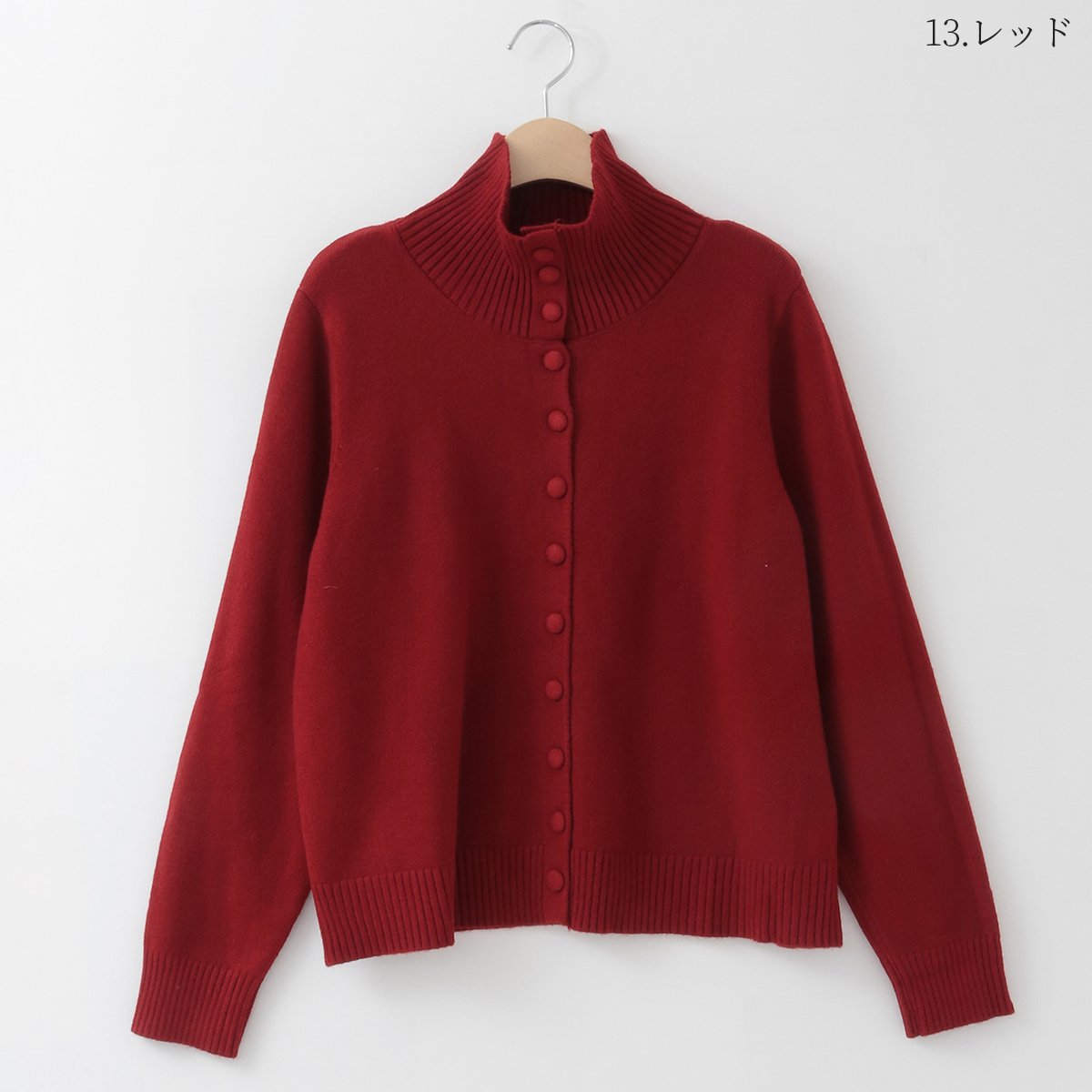 rosy monsterキャンディボタンニットフーディ　レッド rosy monsterキャンディボタンニットフーディ レッド rosy monster