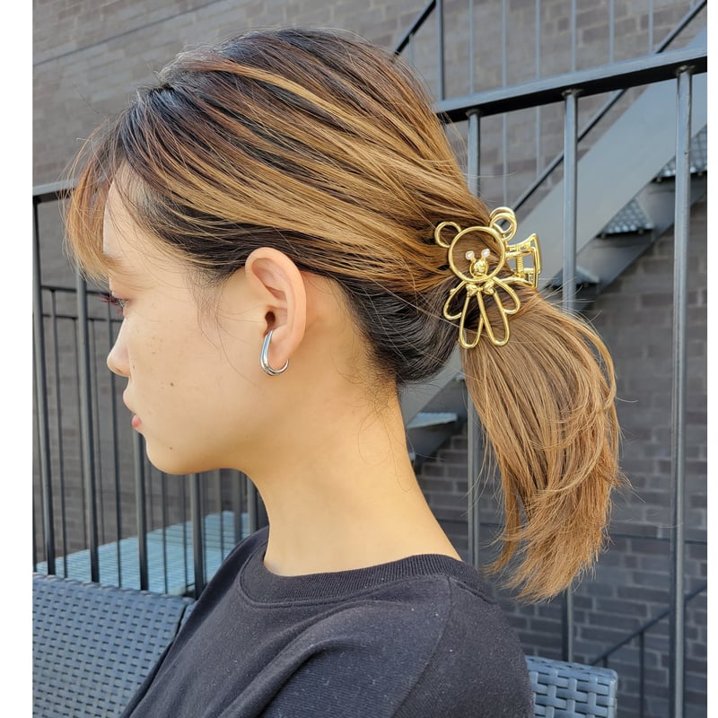 ⓝⓔⓦ【まんまるくまさん】ベビーヘアクリップ　キッズヘアクリップ　ヘアゴム ⓝⓔⓦ【まんまるくまさん】ベビーヘアクリップ キッズヘア