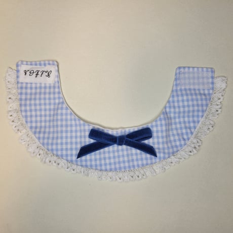 ギンガムチェック襟