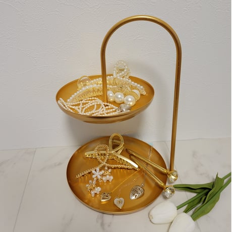 ゴールドアクセサリースタンド