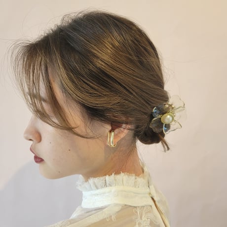 大人カラーのお花クリップ