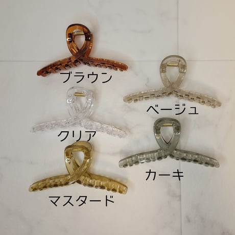 大人カラーなクリアバンスクリップ