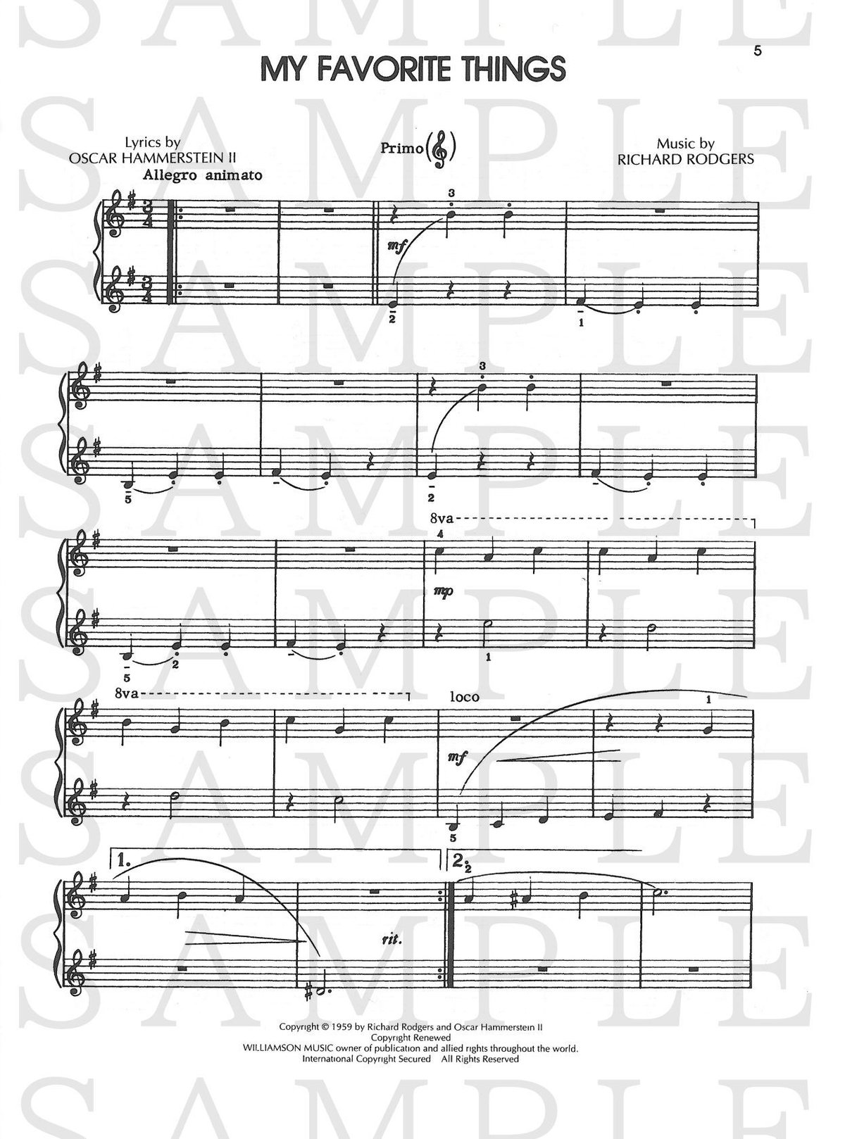 00312715】サウンド・オブ・ミュージック (中級)＜ピアノ連弾 (1台4手