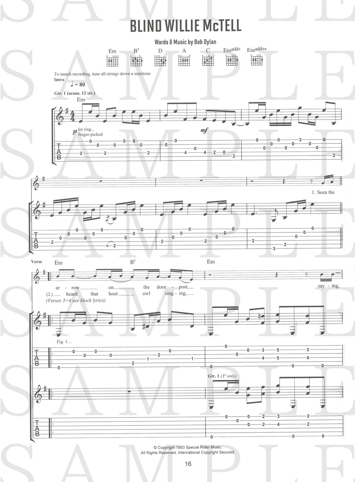 AM995060】ボブ・ディラン：ギター・タブ・コレクション＜ヴォーカル