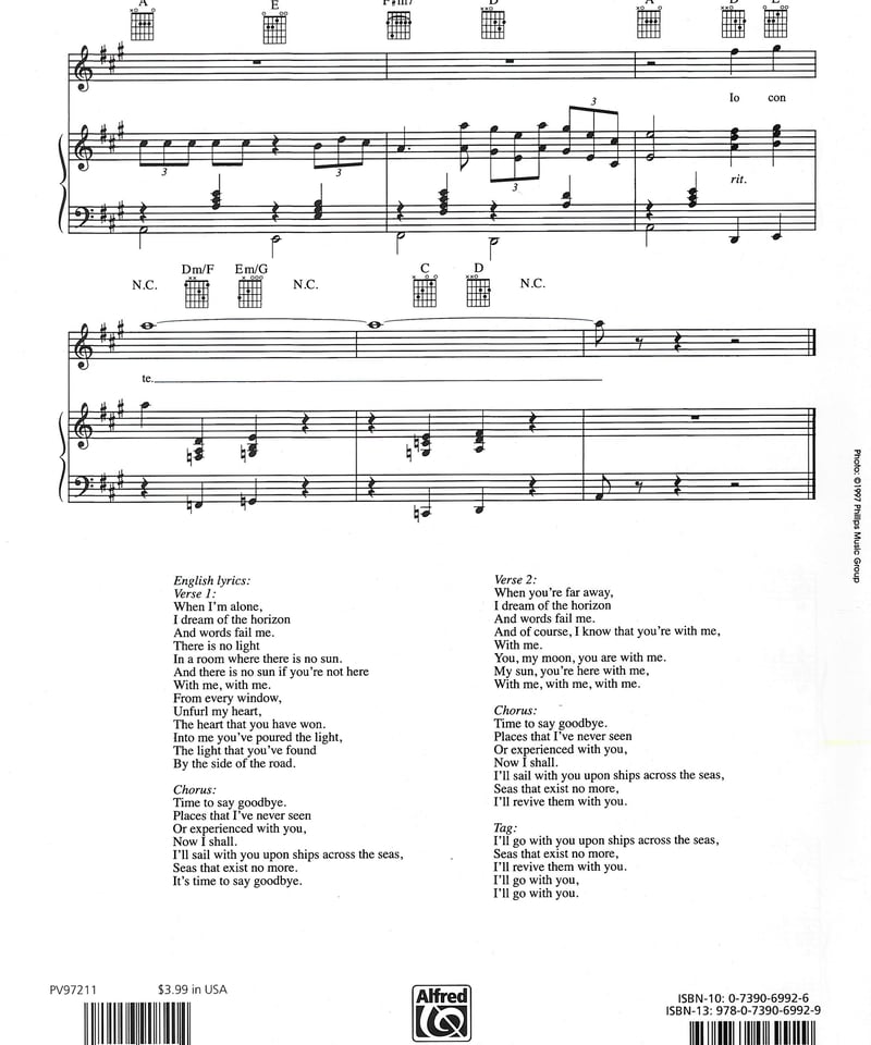 PV97211】アンドレア・ボチェッリ & サラ・ブライトマン：タイム