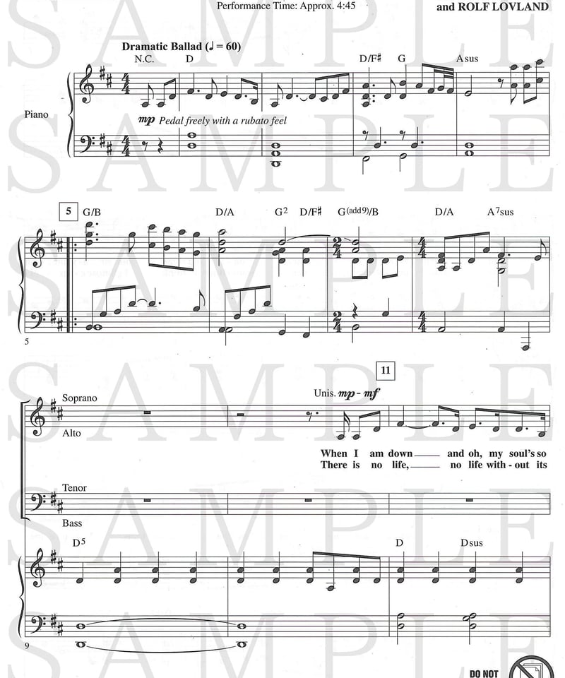 【合唱楽譜】ジェズアルド　宗教曲集１　送料込み バッハ：主よ、人の望みの喜びよ/ピアノ伴奏付混声四部合唱用