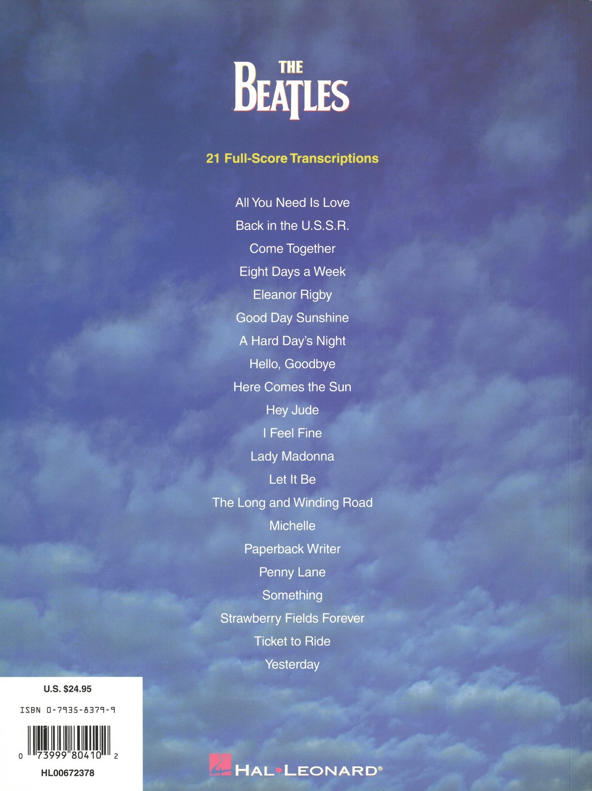 00672378】ザ・ビートルズ：21フルスコア・トランスクリプションズ