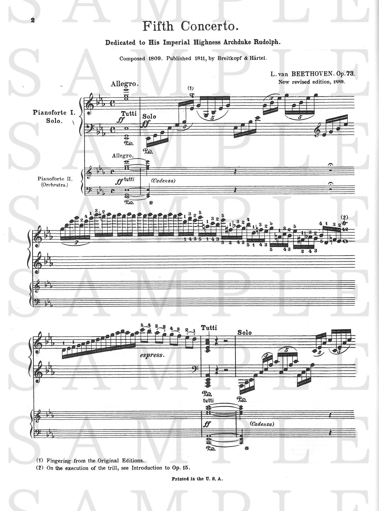 50255810】ベートーヴェン：ピアノ協奏曲 第5番 Op. 73 「皇帝