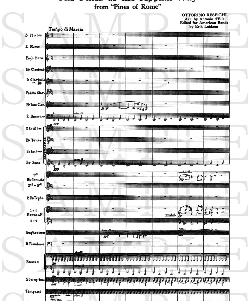 50014090】レスピーギ：アッピア街道の松 (交響詩「ローマの松」より