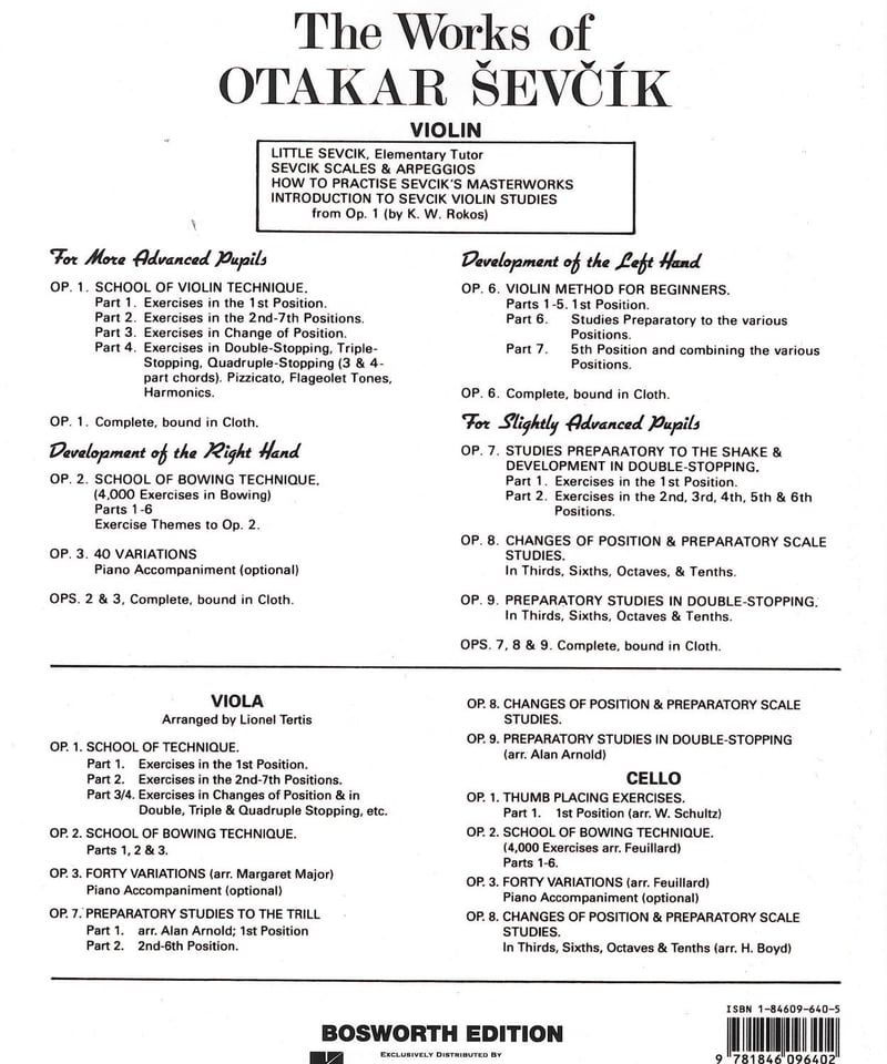 BOE003921】セヴシック：ヴィオラ教本 Op. 8 (ポジションの移動と音階