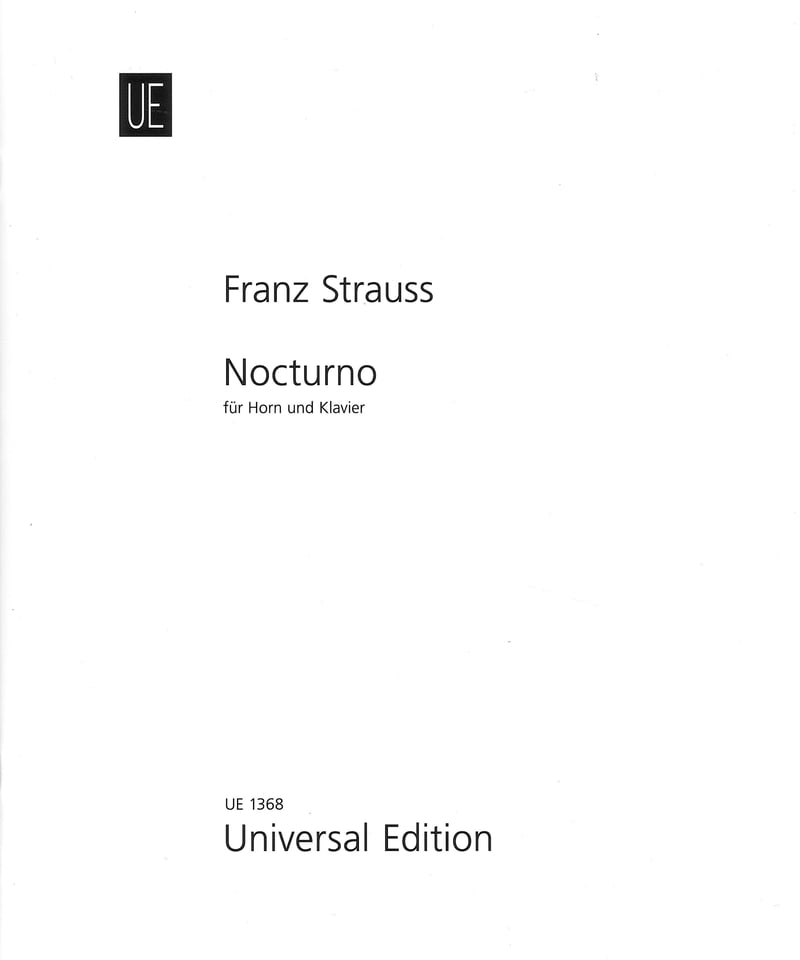 UE 1368】F.シュトラウス：夜想曲 Op. 7 (ノクターン)＜ホルン