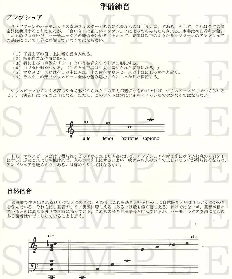 00040169】ルソー：サクソフォン奏者のための高音奏法 (第2版 