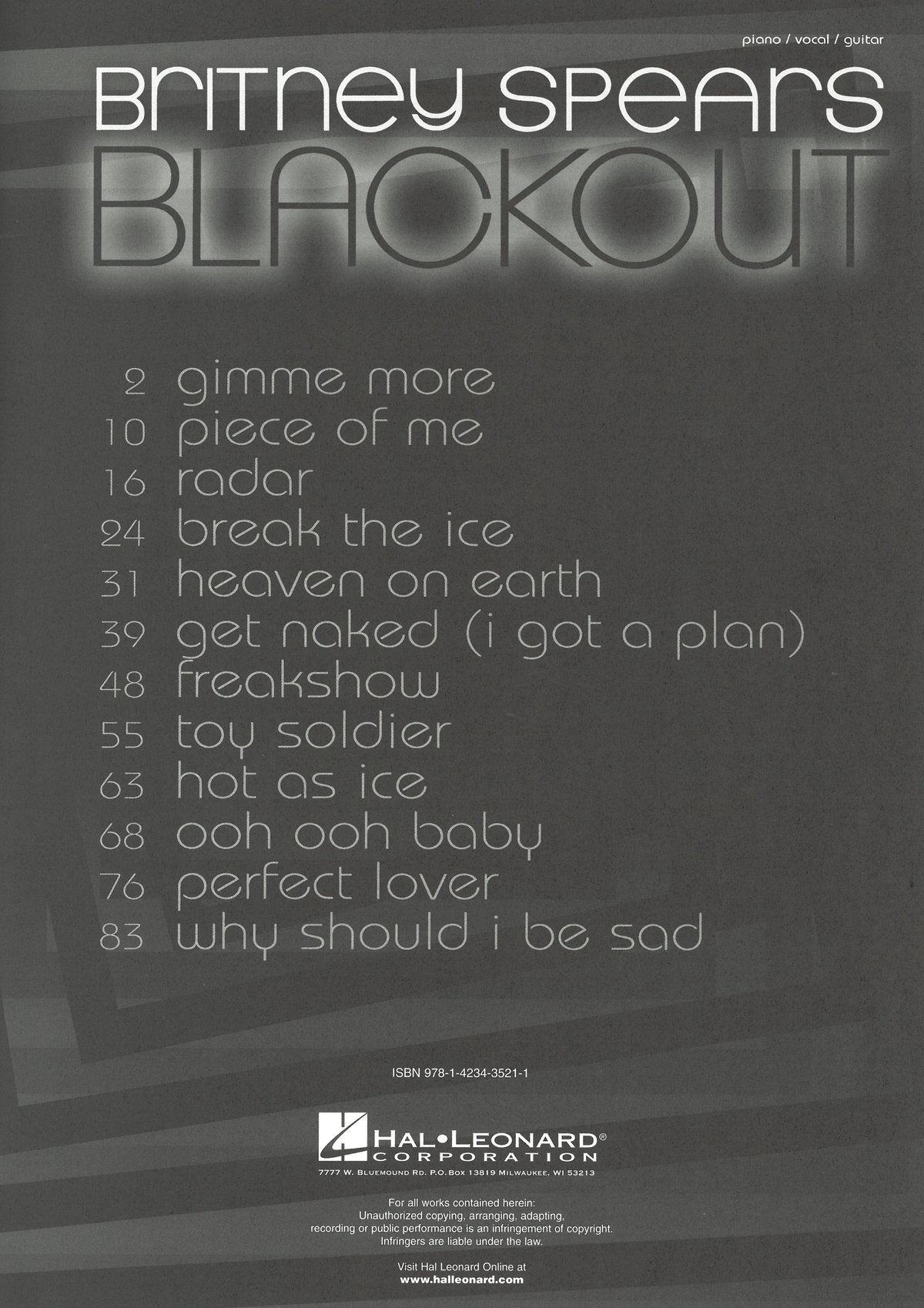 ブリトニー・スピアーズ ブラックアウト Blackout Britney Spears – Blackout – CD (Album, Reissue), 2007 [r9453782