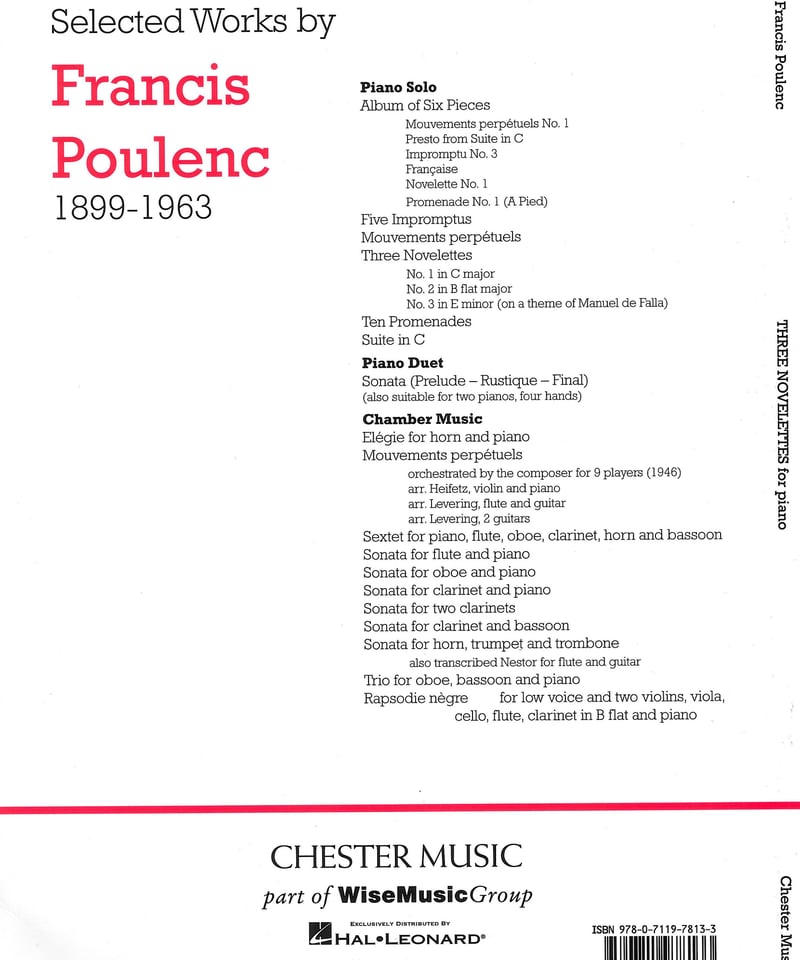 中古CD】Poulenc:3 Mouvements Perprtuel／Poulenc/Bernac