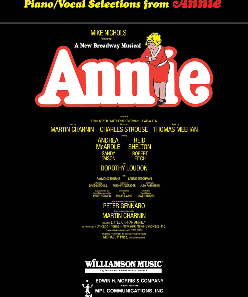 00383056】アニー：ブロードウェイ・ミュージカル版＜ピアノ