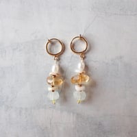 Citrine × Aquamarinel Earring- E157