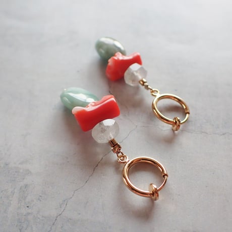 Aquamarine tropical Earring - E142