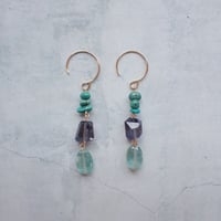 Aqua kyanite × Iolite− E219