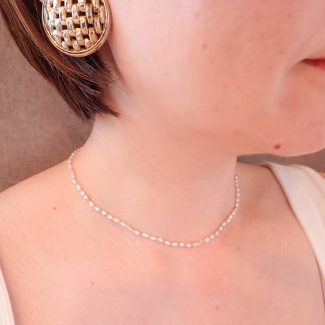 Pieni Necklace -orange pink- N50