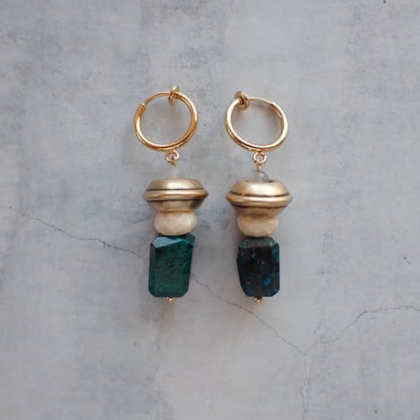 chrysocolla  earring - E206