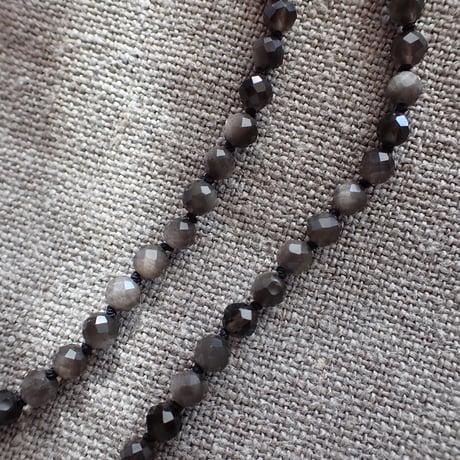Baroque pearl × silverobsidian NC - N85