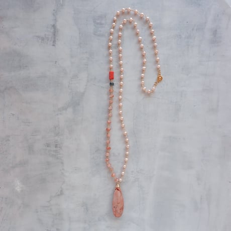 pink × pink necklace - N88