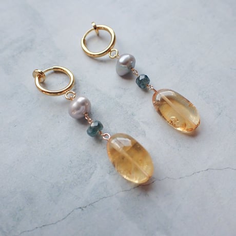 Citrine × Indigo blue kyanite− E220