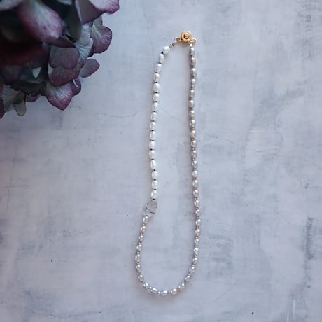 Flesh Water pearl  BicolorNecklace - N47