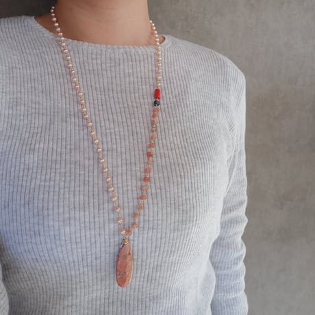 pink × pink necklace - N88