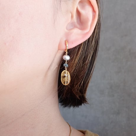 Citrine × Indigo blue kyanite− E220