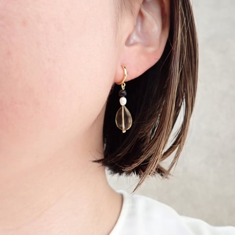Lemon Qtz × eagle eye earring - E184