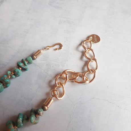 （1点もの）Turquoise × Carnelian Necklace N27