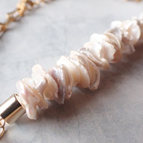 Flat pearl × SUS Chain Combination NC - N60