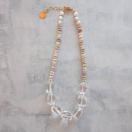 Crystal QTZ × Opal Necklace - N51