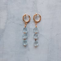 aquamarine trio earring - E207
