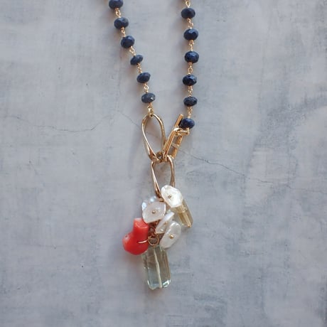 Mix charm NC ✴︎ green amethyst × sapphire ✴︎- N86