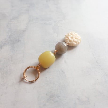 Bone Flower Big  Earring E67
