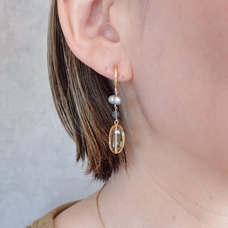 Citrine × Indigo blue kyanite− E220