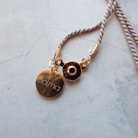 Silk cord × mix stones Necklace #2- N54