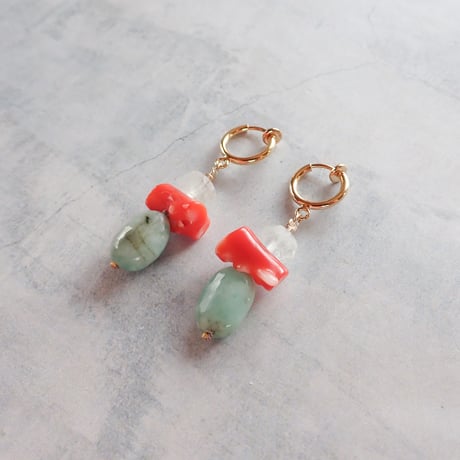 Aquamarine tropical Earring - E142